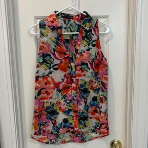 The Limited Multicolor Floral Sleeveless Blouse